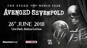 Avenged Sevenfold לייב פארק ראשון לציון 26 יוני 2018 כרטיסים.
